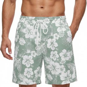 Hawaiian Floral Drawstring Shorts