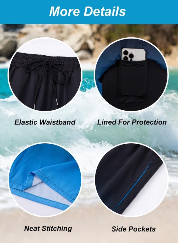 Swim Trunks with Compression Liner - Image 4